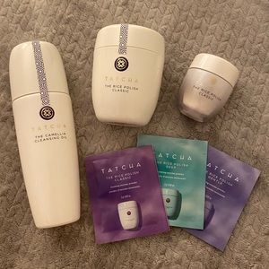 Tatcha Camellia Cleansing Oil and Rice Polish